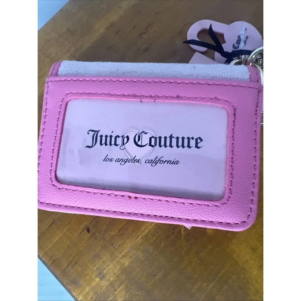 NWT Juicy Couture Wing It Card Case Key‎ Fob Wallet - Pretty Pink! - Butterfly